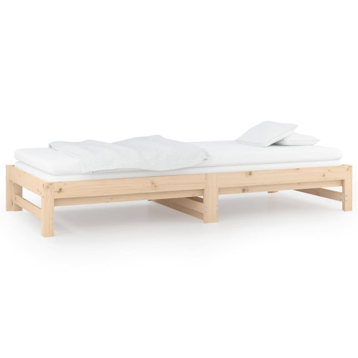 Pat de zi extensibil, 2x(90x200) cm, lemn masiv de pin WALTI
