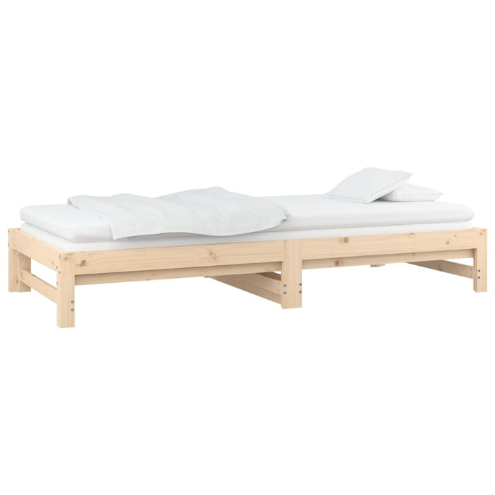 Pat de zi extensibil, 2x(90x200) cm, lemn masiv de pin WALTI