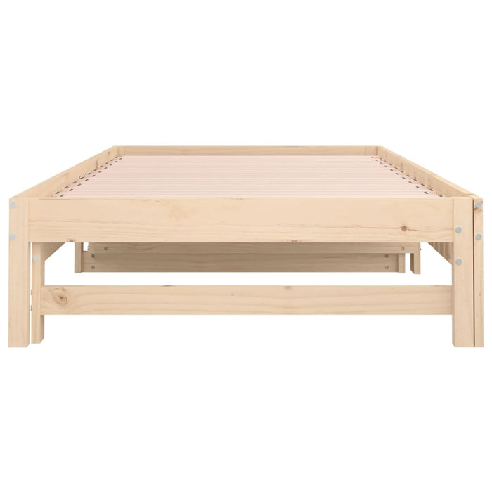 Pat de zi extensibil, 2x(90x200) cm, lemn masiv de pin WALTI