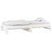 Pat de zi extensibil, alb, 2x(90x200) cm, lemn masiv de pin - WALTI WALTI