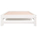 Pat de zi extensibil, alb, 2x(90x200) cm, lemn masiv de pin - WALTI WALTI