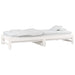 Pat de zi extensibil, alb, 2x(80x200) cm, lemn masiv de pin - WALTI WALTI