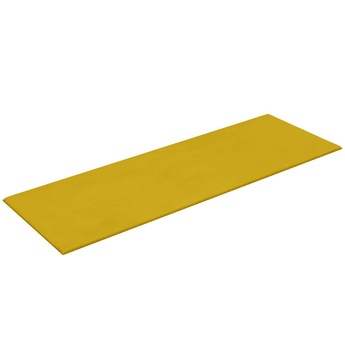 Tăblie de Pat pentru Perete 12 pcs Galben Catifea WALTI