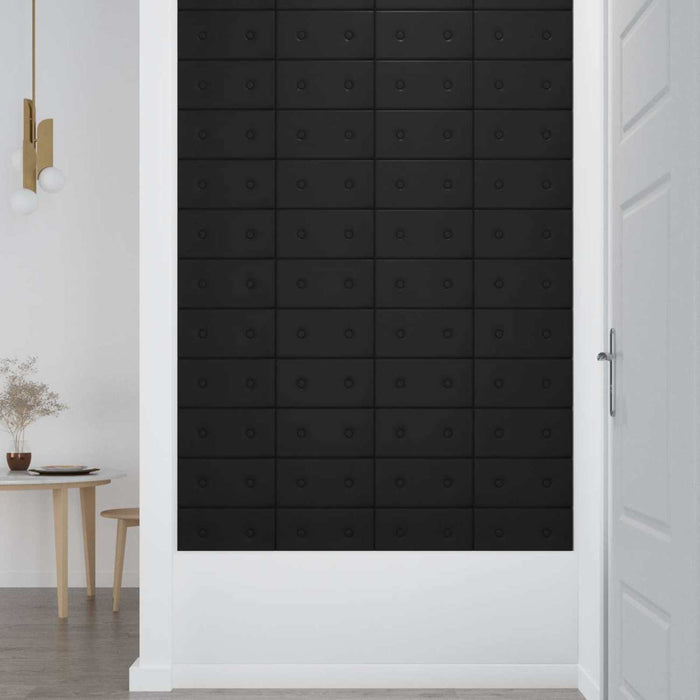 Tăblie de Pat pentru Perete 12 pcs Negru 30 x 15 cm - WALTI WALTI