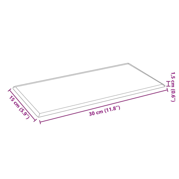 Tăblie de Pat pentru Perete 12 pcs Gri 30 x 15 cm WALTI