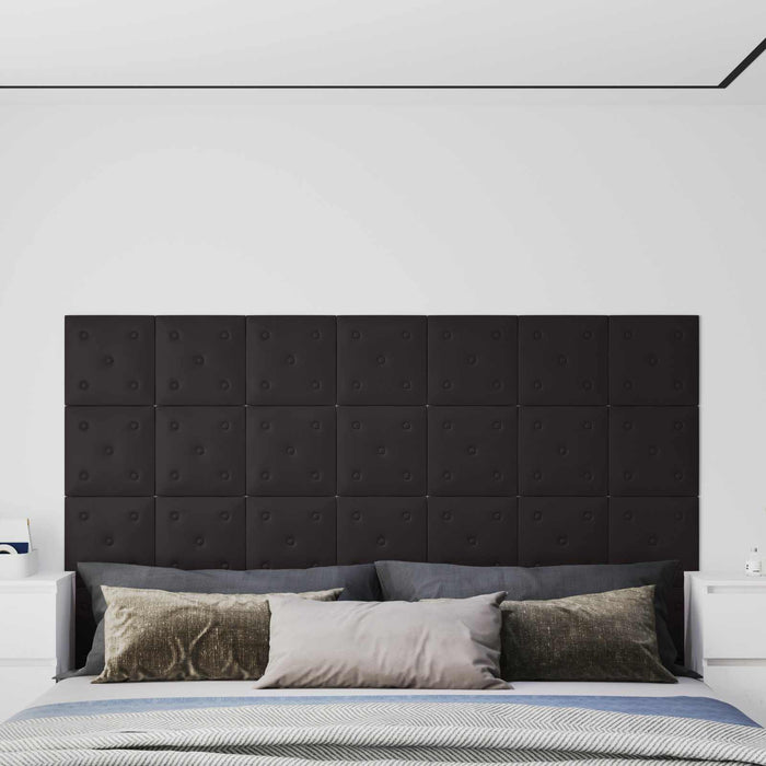 Tăblie de Pat pentru Perete 12 pcs Negru 30 x 30 cm - WALTI WALTI