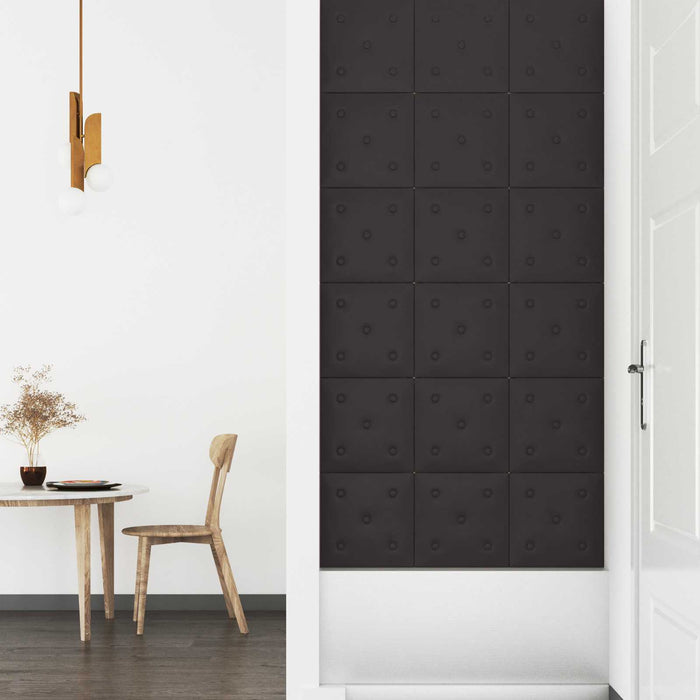Tăblie de Pat pentru Perete 12 pcs Negru 30 x 30 cm - WALTI WALTI