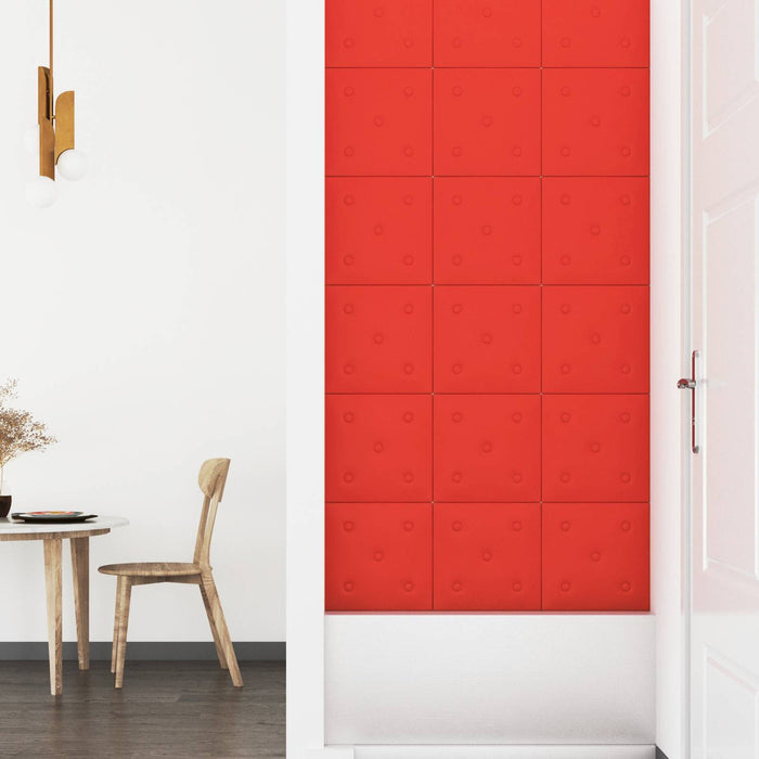 Tăblie de Pat pentru Perete 12 pcs Roșu 30 x 30 cm WALTI