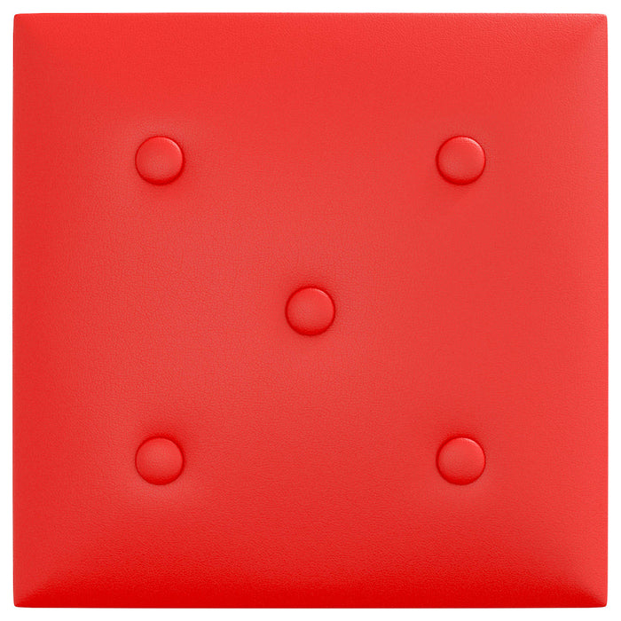 Tăblie de Pat pentru Perete 12 pcs Roșu 30 x 30 cm WALTI