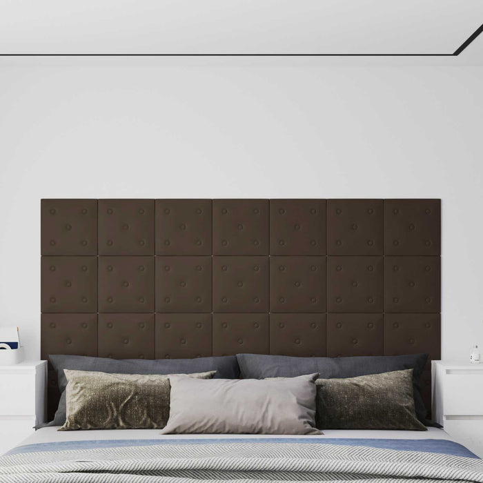 Tăblie de Pat pentru Perete 12 pcs Maro 30 x 30 cm - WALTI WALTI