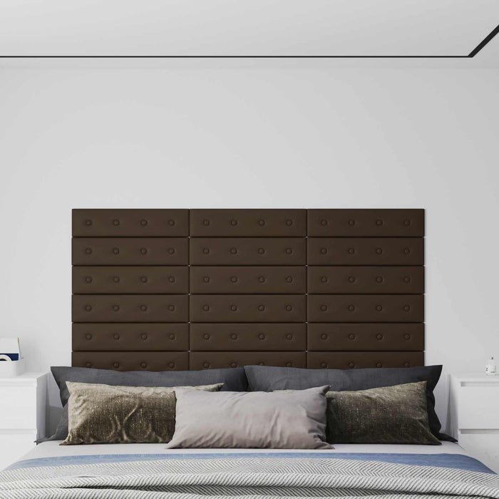 Tăblie de Pat pentru Perete 12 pcs Maro 60 x 15 cm - WALTI WALTI