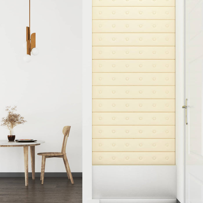 Tăblie de Pat pentru Perete 12 pcs Crem 90 x 15 cm - WALTI WALTI
