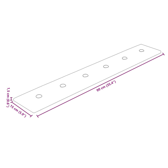 Tăblie de Pat pentru Perete 12 pcs Crem 90 x 15 cm - WALTI WALTI