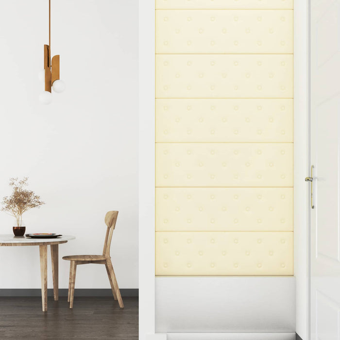 Tăblie de Pat pentru Perete 12 pcs Crem 90 x 30 cm WALTI