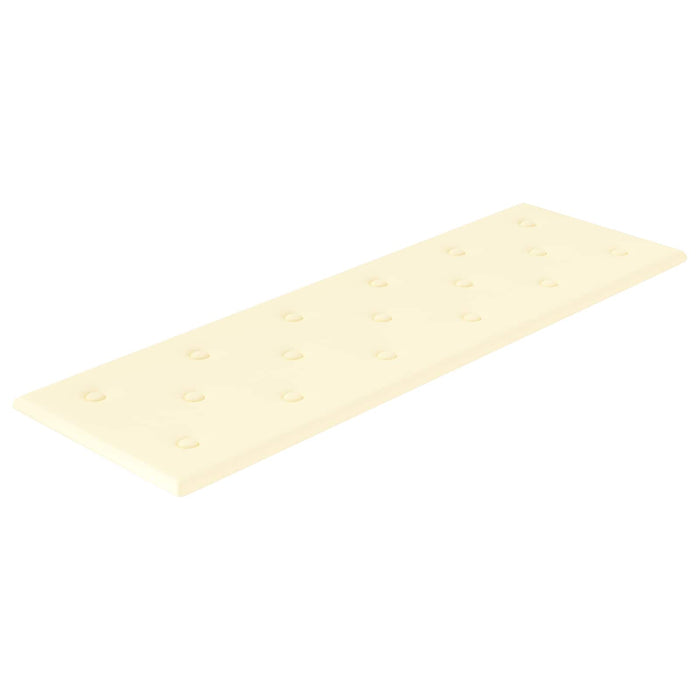 Tăblie de Pat pentru Perete 12 pcs Crem 90 x 30 cm WALTI