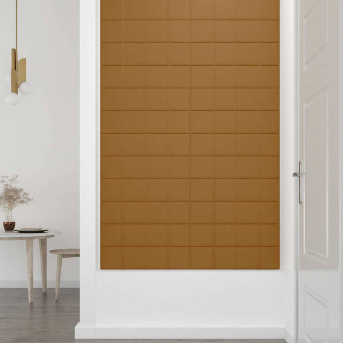 Tăblie de Pat pentru Perete 12 pcs Maro 60 x 15 cm Catifea WALTI