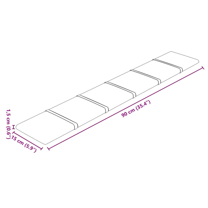 Tăblie de Pat pentru Perete 12 pcs Roz 90 x 15 cm Catifea WALTI