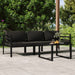 Set mobilier de grădină cu perne, 4 piese, antracit, aluminiu - WALTI WALTI