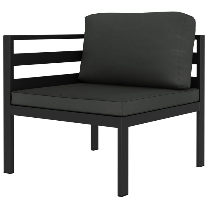 Set mobilier de grădină cu perne, 5 piese, antracit, aluminiu - WALTI WALTI