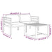 Set mobilier de grădină cu perne, 3 piese, antracit, aluminiu - WALTI WALTI