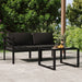 Set mobilier de grădină cu perne, 3 piese, antracit, aluminiu - WALTI WALTI