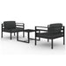 Set mobilier de grădină cu perne, 3 piese, antracit, aluminiu - WALTI WALTI