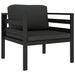 Set mobilier de grădină cu perne, 3 piese, antracit, aluminiu - WALTI WALTI