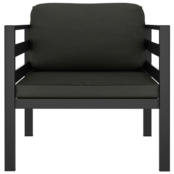 Set mobilier de grădină cu perne, 3 piese, antracit, aluminiu - WALTI WALTI
