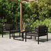 Set mobilier de grădină cu perne, 3 piese, antracit, aluminiu - WALTI WALTI