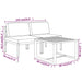 Set mobilier de grădină cu perne, 3 piese, antracit, aluminiu - WALTI WALTI