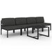 Set mobilier de grădină cu perne, 5 piese, antracit, aluminiu - WALTI WALTI