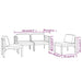 Set mobilier de grădină cu perne, 4 piese, antracit, aluminiu - WALTI WALTI