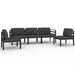 Set mobilier de grădină cu perne, 5 piese, antracit, aluminiu - WALTI WALTI