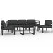Set mobilier de grădină cu perne, 6 piese, antracit, aluminiu - WALTI WALTI