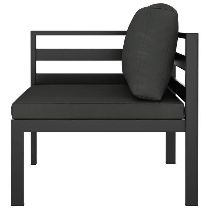 Set mobilier de grădină cu perne, 6 piese, antracit, aluminiu - WALTI WALTI