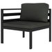 Set mobilier de grădină cu perne, 6 piese, antracit, aluminiu - WALTI WALTI