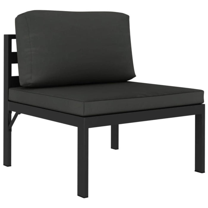 Set mobilier de grădină cu perne, 6 piese, antracit, aluminiu - WALTI WALTI