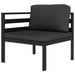 Set mobilier de grădină cu perne, 7 piese, antracit, aluminiu - WALTI WALTI
