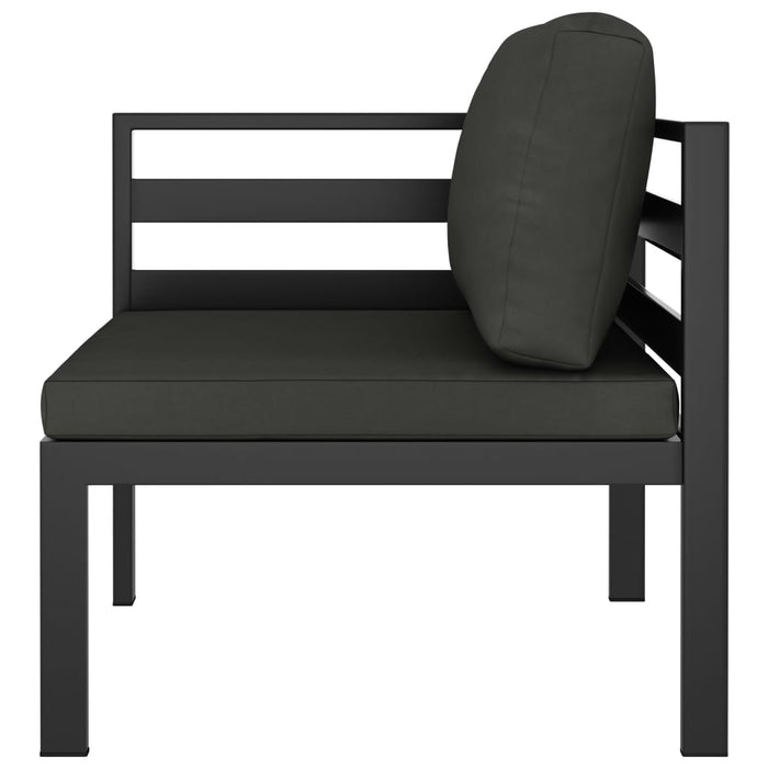 Set mobilier de grădină cu perne, 7 piese, antracit, aluminiu - WALTI WALTI