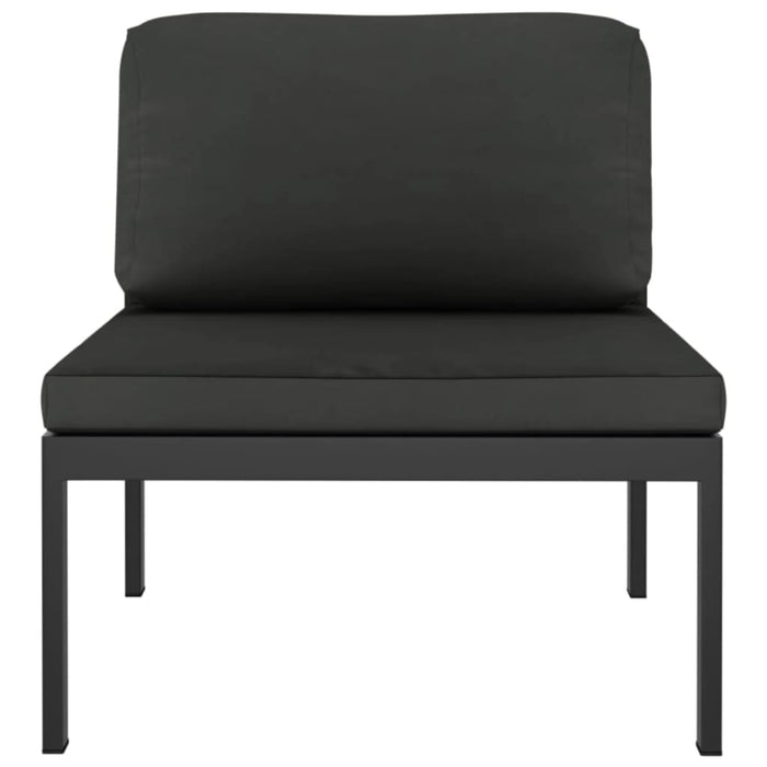 Set mobilier de grădină cu perne, 7 piese, antracit, aluminiu - WALTI WALTI