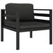 Set mobilier de grădină cu perne, 7 piese, antracit, aluminiu - WALTI WALTI