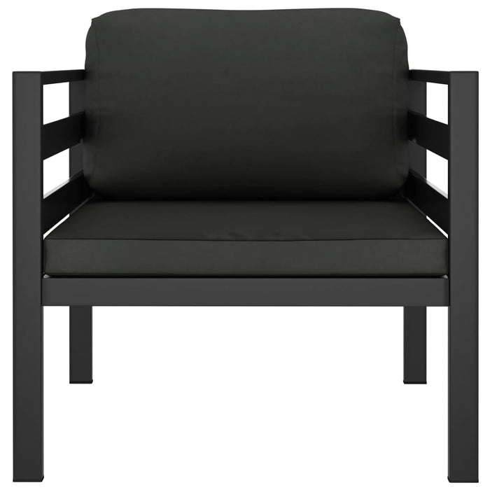 Set mobilier de grădină cu perne, 7 piese, antracit, aluminiu - WALTI WALTI