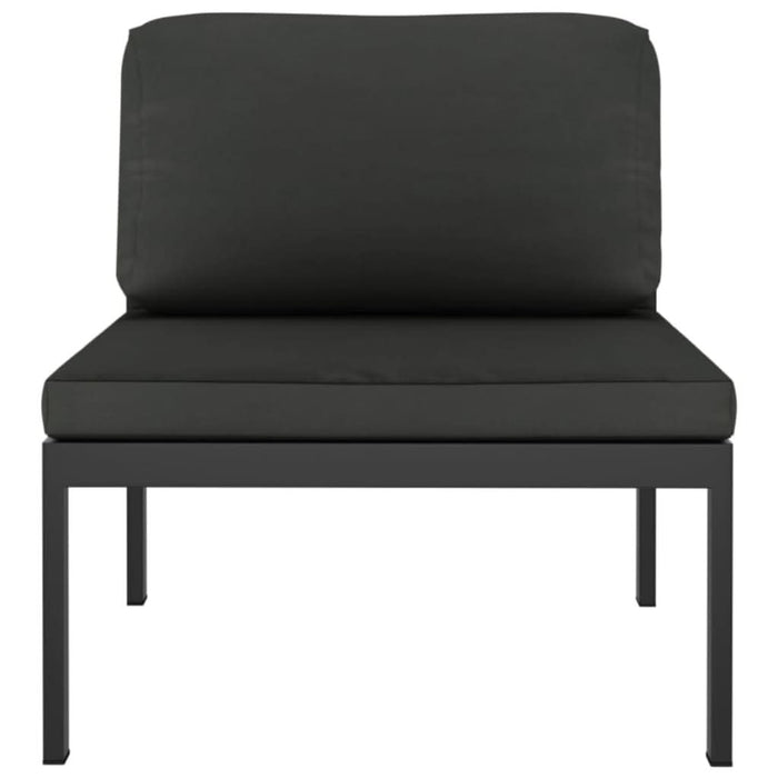 Set mobilier de grădină cu perne, 8 piese, antracit, aluminiu - WALTI WALTI