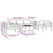 Set mobilier de grădină cu perne, 8 piese, antracit, aluminiu - WALTI WALTI