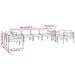Set mobilier de grădină cu perne, 8 piese, antracit, aluminiu - WALTI WALTI