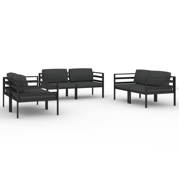 Set mobilier de grădină cu perne, 6 piese, antracit, aluminiu - WALTI WALTI