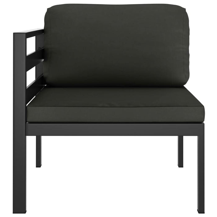 Set mobilier de grădină cu perne, 6 piese, antracit, aluminiu - WALTI WALTI