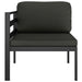 Set mobilier de grădină cu perne, 6 piese, antracit, aluminiu - WALTI WALTI