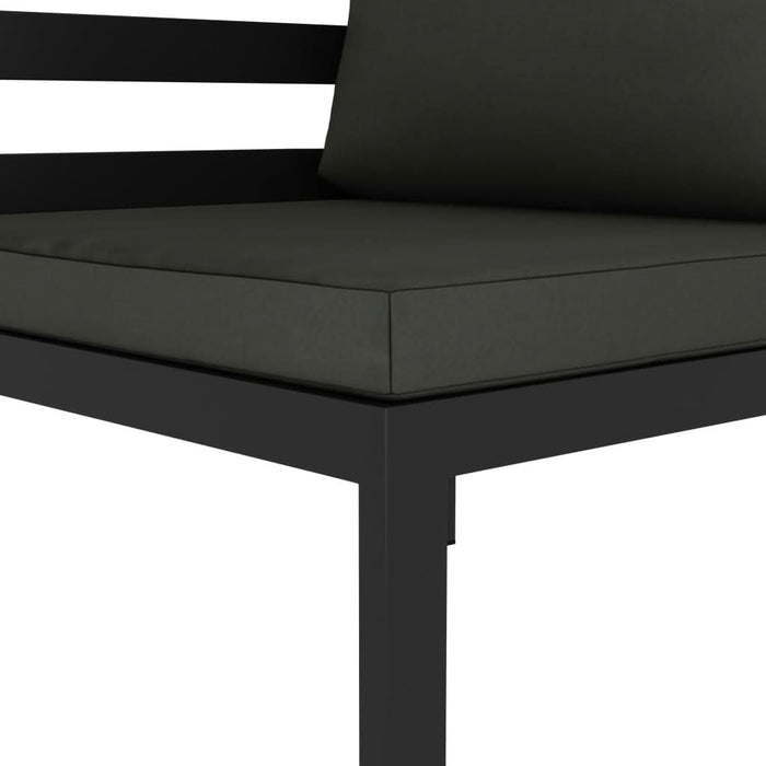 Set mobilier de grădină cu perne, 6 piese, antracit, aluminiu - WALTI WALTI