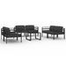 Set mobilier de grădină cu perne, 7 piese, antracit, aluminiu - WALTI WALTI